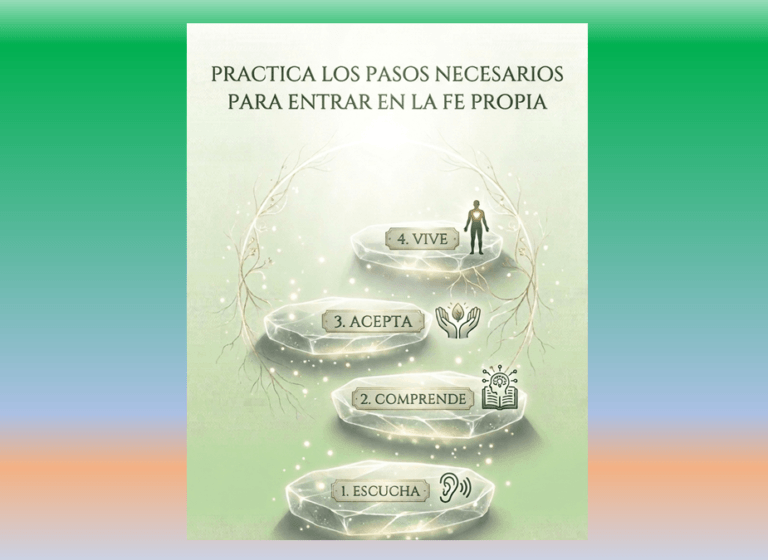 Practica los pasos necesarios para entrar en la fe propia